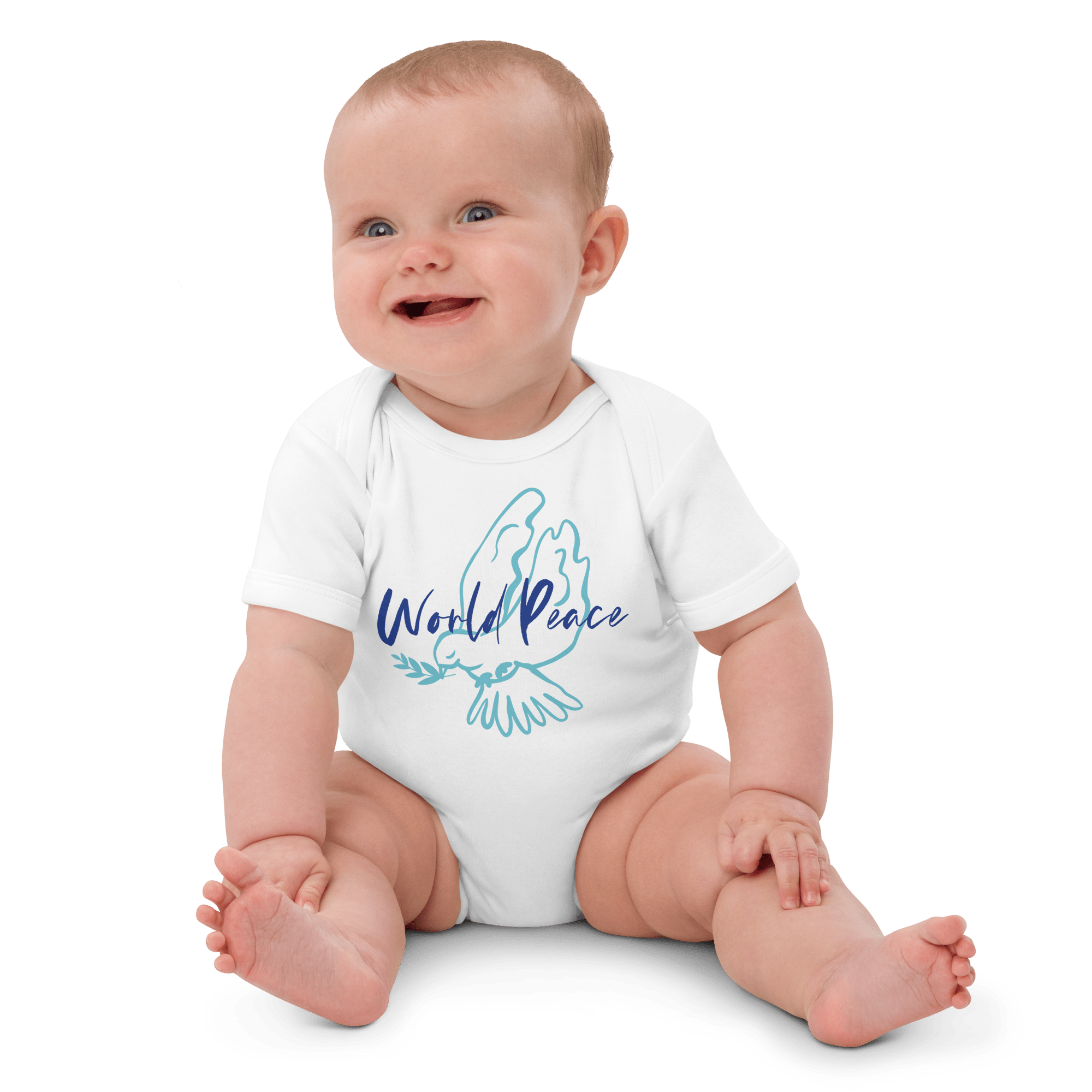 World Peace Organic Cotton Baby Eco Bodysuit Cotton Baby BodysuitCotton Baby Boy BodysuitCotton Baby Boy Onesie - PUBLIQTEE
